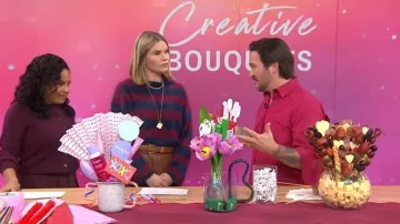 Veronica Beard Arch Leather Belt worn by Jenna Bush Hager as seen in Today with Jenna & Sheinelle  on February 9, 2026