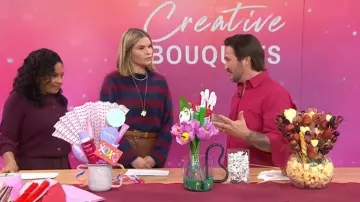 Veronica Beard Arch Leather Belt worn by Jenna Bush Hager as seen in Today with Jenna & Sheinelle  on February 9, 2026