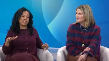 Weekend Max Mara Wool and Cashmere Cardigan worn by Sheinelle Jones as seen in Today with Jenna & Sheinelle on February 9, 2026