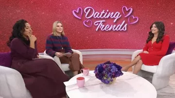 Weekend Max Mara Long Taffeta Skirt in Bordeaux worn by Sheinelle Jones as seen in Today with Jenna & Sheinelle on February 9, 2026