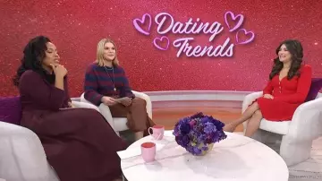 Weekend Max Mara Long Taffeta Skirt in Bordeaux worn by Sheinelle Jones as seen in Today with Jenna & Sheinelle on February 9, 2026