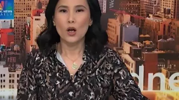 NBC News Daily 2026 Vicky Nguyen Abstract Print Jumpsuit worn by Self - Co-Anchor & NBC News Senior Consumer Investigative Correspondent (Vicky Nguyen) as seen in NBC News Daily