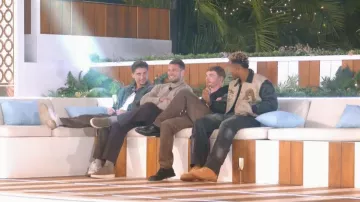 Vintage 1990s Avirex USA Genuine Leather Varsity Jacket worn by Konnor Ewudzi as seen in Love Island: All Stars (S03E22)