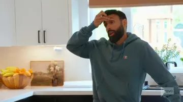 Champion Life® Men's Reverse Weave® Pullover Hoodie worn by Amir Boroumand as seen in The Valley: Persian Style (S01E04)