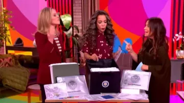 Zimmermann Memento High-neck Pleated Dress worn by Gretta Monahan as seen in The View on  February 9, 2026