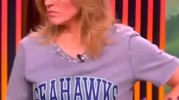 The View 2026 Sara Haines Seattle Seahawks T-shirt gris