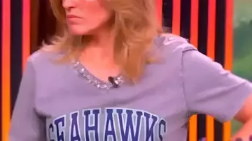 The View 2026 Sara Haines Seattle Seahawks Grey T-Shirt