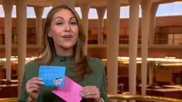 Peter Som Collective Balloon Sleeve Sweater worn by Lori Bergamotto as seen in Good Morning America on February 5, 2026