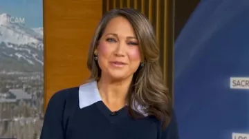 Rebecca Taylor Rhea Sweater Dress worn by Ginger Zee as seen in Good Morning America on February 5, 2026