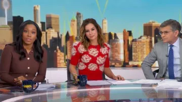 Ann Taylor Collared Sweater Midi Dress worn by Rachel Scott as seen in Good Morning America on February 6, 2026