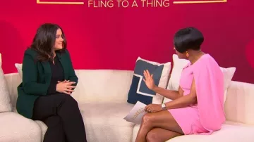 Alberta Ferretti Cape-sleeve Mini Dress worn by Tamron Hall as seen in Tamron Hall Show on February 9, 2026