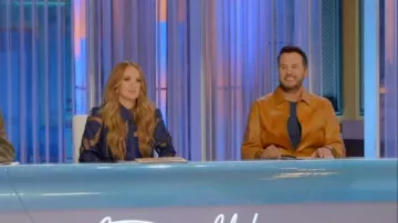 Ralph Lauren Purple Label Plonge Leather Jacket worn by Luke Bryan as seen in American Idol (S24E01)