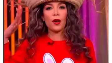 The View 2026 Sunny Hostin Bad Bunny Super Bowl Shirt of Sunny Hostin as seen in The View