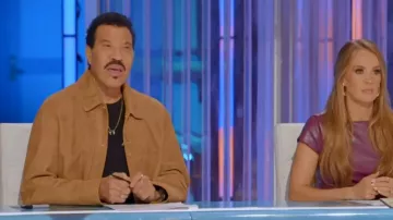 Dior Blouson Jacket Brown Lambskin worn by Lionel Richie as seen in American Idol (S24E02)