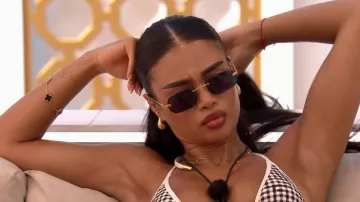Cartier Rimless Rectangle Frame Sunglasses worn by Sher Suarez as seen in Love Island: All Stars (S03E25)
