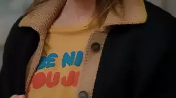 Cardigan worn by Liz (Christa Miller) in Shrinking