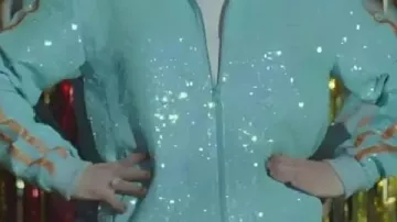 Sequin Mint Green Tracksuit worn by Taylor Swift in Taylor Swift's OPALITE Music Video: EASTER EGGS Revealed