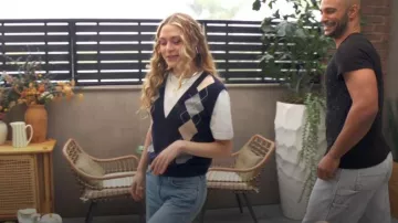 Sandro Layered Look Sweater Vest Top worn by Claire Grace (Hayley Erin) as seen in The Young and the Restless on February 9, 2026