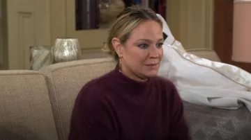 Aritzia Brushed Cashmere Relaxed Turtleneck worn by Sharon Newman ( Sharon Case) as seen in The Young and the Restless on February 10, 2026