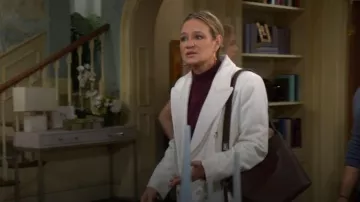 Donnakaran Double Breasted Coat worn by Sharon Newman (Sharon Case) as seen in The Young and the Restless on February 10, 2026