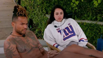 Zara NFL Giants Hoodie worn by Marnie Simpson as seen in Geordie Shore(S26E05)
