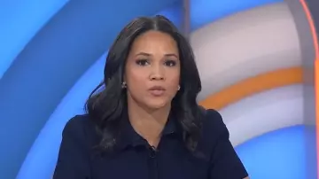 Scanlan Theodore Crepe Knit Mini Zip Dress worn by Laura Jarrett as seen in Today on February 10, 2026