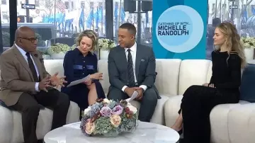 Area Stars Gara Midi Shirt Dress worn by Dylan Dreyer as seen in Today on February 10, 2026