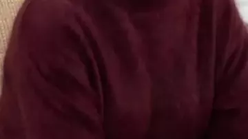 Plum Fluffy Sweater worn by Sharon Newman in Sharon Throws Mariah Out (2014)