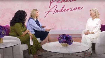 Toteme Merino Knit Tee Dress worn by Pamela Anderson as seen in Today with Jenna & Sheinelle  on February 11, 2026