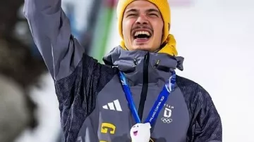 Philipp Raimund Milano Cortina 2026 Winter Olympics Jacket in Philipp Raimund Wins Gold - men's normal hill individual ski jumping - 2026 Winter Olympics