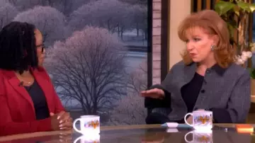 Theory Curve Sleeve Jacket worn by Joy Behar as seen in The View on  February 10, 2026