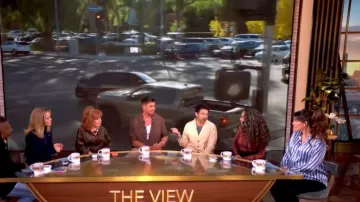 L'Agence Tyler Silk Long Sleeve Blouse worn by Alyssa Farah Griffin as seen in The View on  February 11, 2026