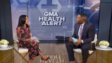 Suboo Frida Ruched Front Midi Dress worn by Tara Narula as seen in Good Morning America on  February 11, 2026