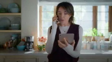 Cos Slim Lightweight Long Sleeve Top worn by Liz (Christa Miller) as seen in Shrinking (S03E02)