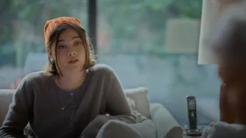 Reformation Clara Cashmere Cardigan Sweater worn by Alice (Lukita Maxwell) as seen in Shrinking(S03E03)