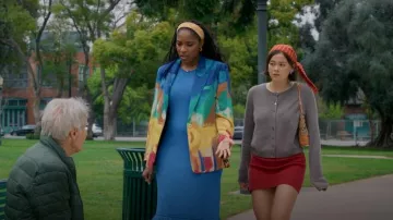 Reformation Carla Skirt worn by Alice (Lukita Maxwell) as seen in Shrinking(S03E03)