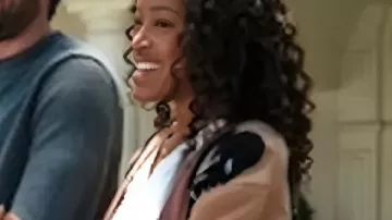 The Burbs S01 Keke Palmer Printed Cardigan worn by Samira (Keke Palmer) as seen in The 'Burbs (S01E08)