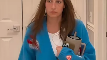 Summer House S10 Amanda Batula Blue Lobster Print Cardigan