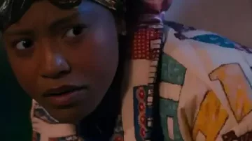 The Burbs S01 Keke Palmer House Printed Jacket worn by Samira (Keke Palmer) as seen in The 'Burbs (S01E08)