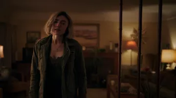 Victoria Secret Pink All Day Soft Ribbed Lace Up Top worn by Maddie Nears (Peyton List) as seen in School Spirits (S03E01)