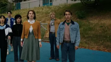 BDG Bondi Stripe Tee worn by Charley (Nick Pugliese) as seen in School Spirits (S03E01)