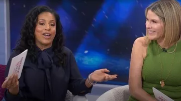 Ann Taylor Bow Blouse worn by Sheinelle Jones as seen in Today with Jenna & Sheinelle on February 12, 2026