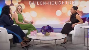 Stuart Weitzman Vinnie 85 Strap Pumps worn by Sheinelle Jones as seen in Today with Jenna & Sheinelle  on February 12, 2026