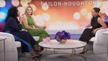 Alaia Gathered Pleated Halterneck Midi Dress worn by Adrienne Bailon as seen in Today with Jenna & Sheinelle  on February 12, 2026