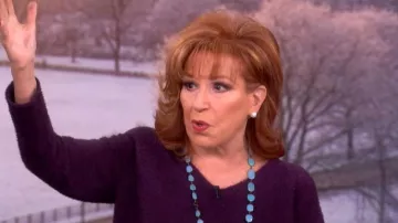 Eileen Fisher Long Sleeve Organic Cotton Crewneck Top worn by Joy Behar as seen in The View on  February 12, 2026