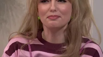 SNL S51 Sarah Sherman Pink Overalls of Sarah Sherman in Saturday Night Live