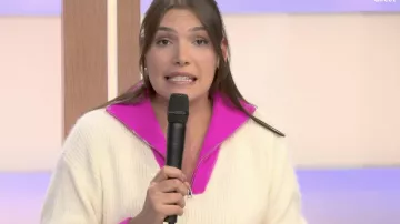 Pull à col zippé de Inès Lagdiri-Nastasi dans Milano Cortina 2026 : le résumé du jour 7
