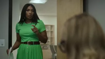 Ramy Brook Sylvie Belted Midi Dress worn by Bethany (Charlotte Carswell) as seen in It's Not Like That (S01E05)