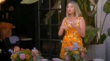 Carolina Herrera Butterfly-Embellished Silk Mini Dress worn by Amanda Frances as seen in The Real Housewives of Beverly Hills (S15E09)