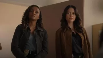 L'Agence Dani Blouse worn by Angela Lopez (Alyssa Diaz) as seen in The Rookie (S08E05)